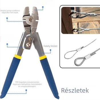 8-as alakú alumínium zárócsap crimpelő eszköz drótkötelekhez, erőmegtakarítás, M2.0