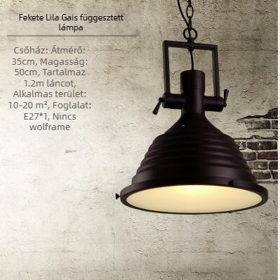 Vasból készült függesztett lámpa LED-del, Modell 6165, 1 fej, állítható magasság 0.6, 220V, 3C tanúsítvány