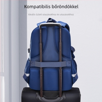 Nylon iskolai hátizsák, légáteresztő, vízálló, kopásálló, légpárnás vállpánttal