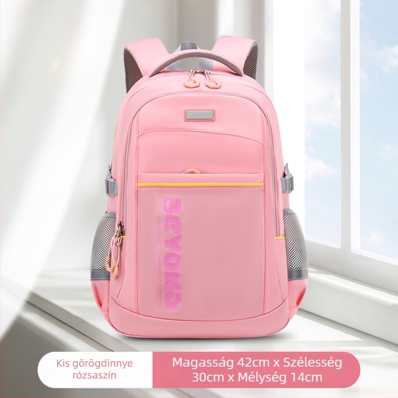 Nylon iskolai hátizsák, légáteresztő, vízálló, kopásálló, légpárnás vállpánttal