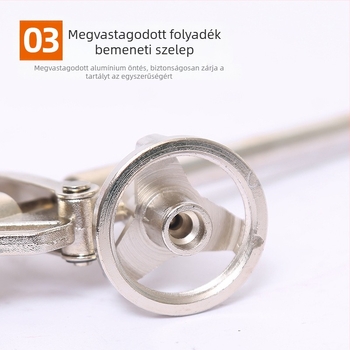 Habos ragasztópisztoly | anyag: ötvözet-plasztik; maximális nyomás: 1; maximális áramlás: 2; optimális permetezési távolság: 3; permetezési szélesség: 4