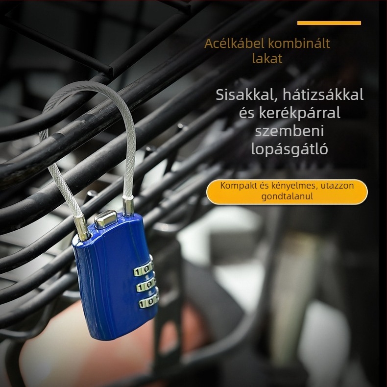 Kreatív sisak kódzár, mini számzár poggyászhoz és edzőtermi szekrényekhez
