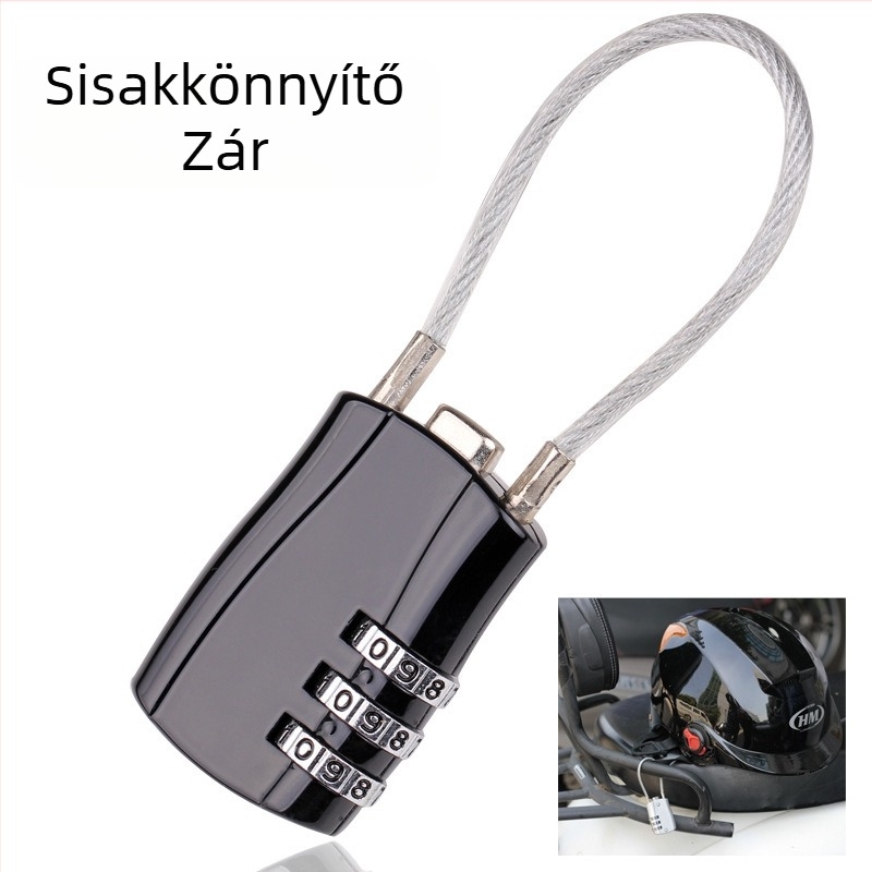 Kreatív sisak kódzár, mini számzár poggyászhoz és edzőtermi szekrényekhez