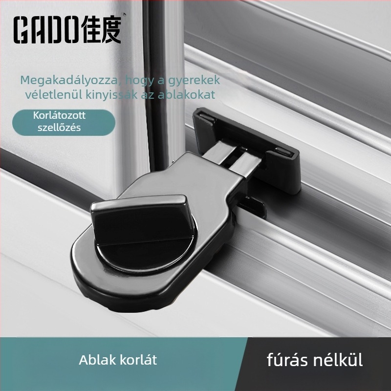 Gyermekbiztonsági ablakzár, MC-AQK modell, alumíniumötvözet, GADO/Jiadu, ablakokra