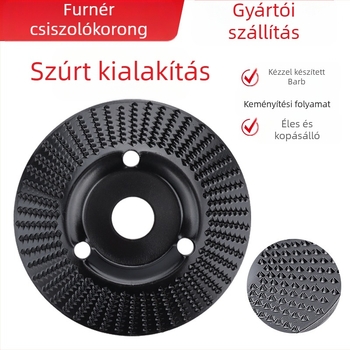 Chen Tu faipari körköszörűkorong ferde éllel, fogazott kivitel, magas széntartalmú acélból, keménység 56, legnagyobb sebesség 10000 RPM