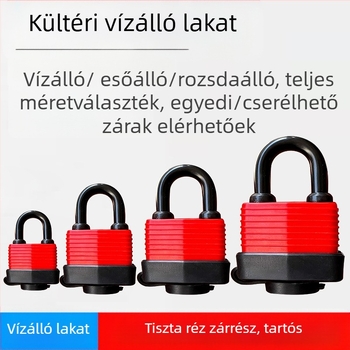 Vízálló lakat tokban – állítható modell; vas test, réz mag; Xi Bao; alkalmas szekrényekhez, ajtókhoz a kollégiumban, lopás elleni ablakokhoz, teherautó rekeszekhez