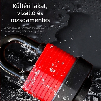 Vízálló lakat tokban – állítható modell; vas test, réz mag; Xi Bao; alkalmas szekrényekhez, ajtókhoz a kollégiumban, lopás elleni ablakokhoz, teherautó rekeszekhez