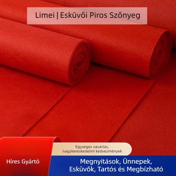 Esküvői ceremónia szőnyeg, gépi szövésű, téglalap alakú, egyszínű mintázat, 100% poliészter