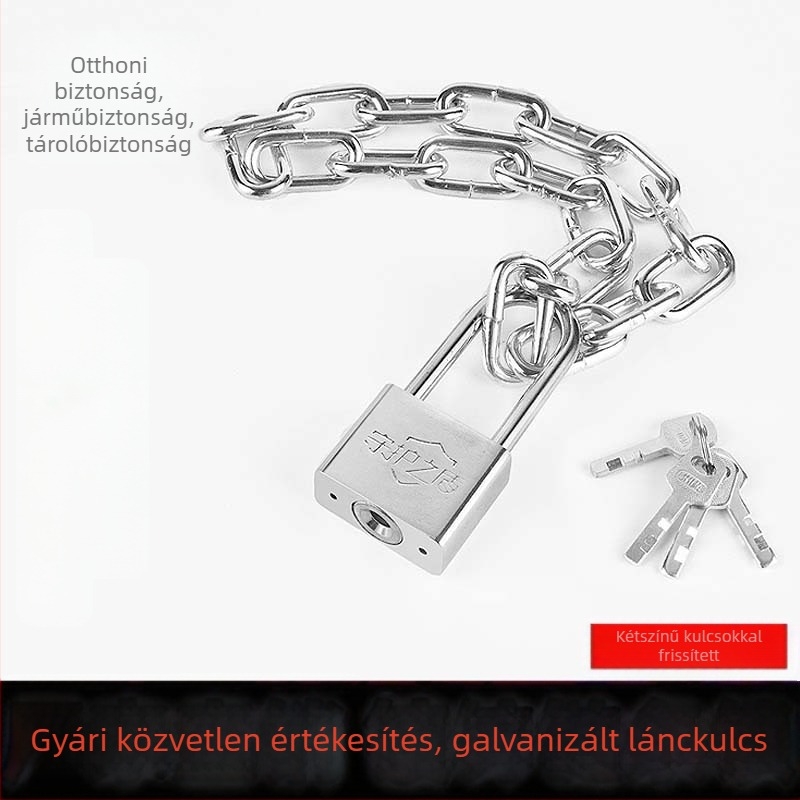 Láncos zár kerékpárok és motorkerékpárok számára, vasból, Modell 11, Márka Three-board ax