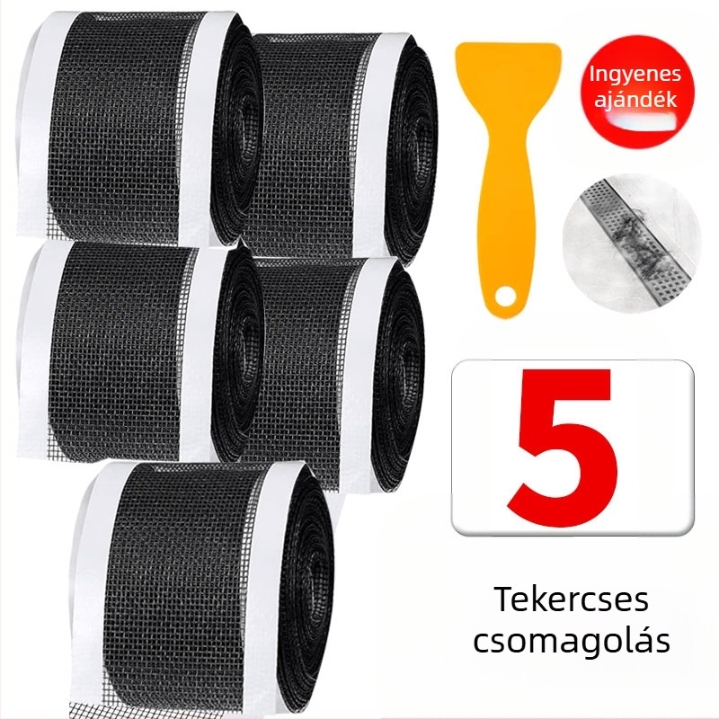 Egyszer használatos fürdőszobai lefolyó szűrő — hosszú, téglalap alakú öntapadós matrica, hajszálak elleni védelem