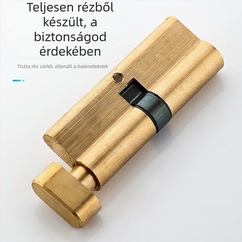 PH-668 zárcilinder, kivitelezés réz-zink ötvözet/alumínium, Flat Ring márka, beltéri ajtókhoz, modern minimalista stílus