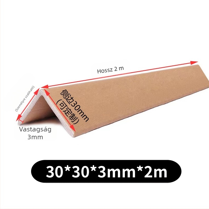 L-alakú kraftpapír sarkvédő, Renda márka, testreszabható keménység.