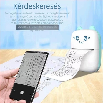 Hordozható címke nyomtató hibás feladatokhoz — Bluetooth/USB termikus nyomtató, formátum 75×30 mm, papírtároló kapacitás 57×25 mm, alkalmazás-támogatás