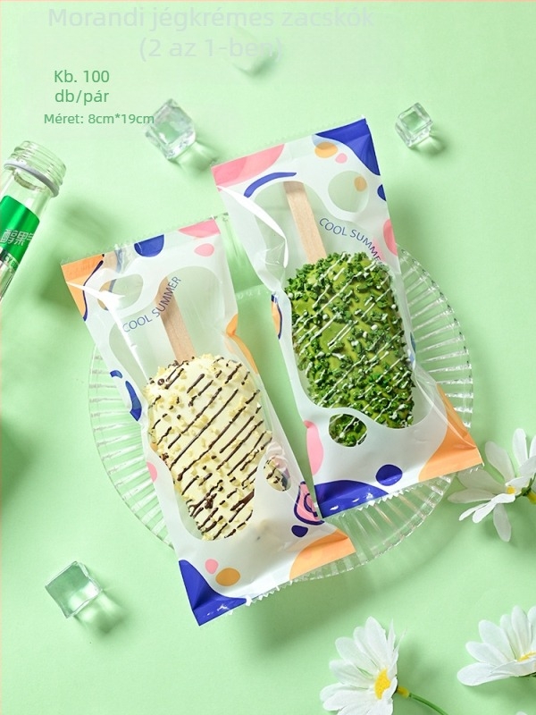 Fagylalt csomagoló tasak házi készítésű fagylaltokhoz, hőzáródó kompozit fólia, snack csomagolás, testreszabható