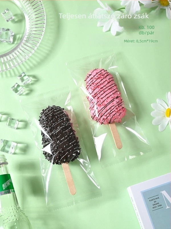 Fagylalt csomagoló tasak házi készítésű fagylaltokhoz, hőzáródó kompozit fólia, snack csomagolás, testreszabható