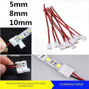 LED-szalag huzalozás nélküli csatlakozó, zárófül és kristályfej terminállal, üres nyomtatott áramkör, alacsony feszültség