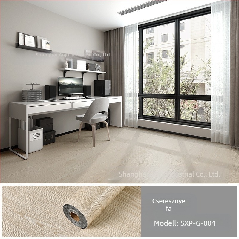 Öntapadós PVC padlóburkolat, fa mintázatú, vízálló és kopásálló, 1,5 mm vastagság, közvetlen cementpadlóra szerelhető, 3D modell elérhető, Márka: Chen's brothers couplet, Minőség: Magas