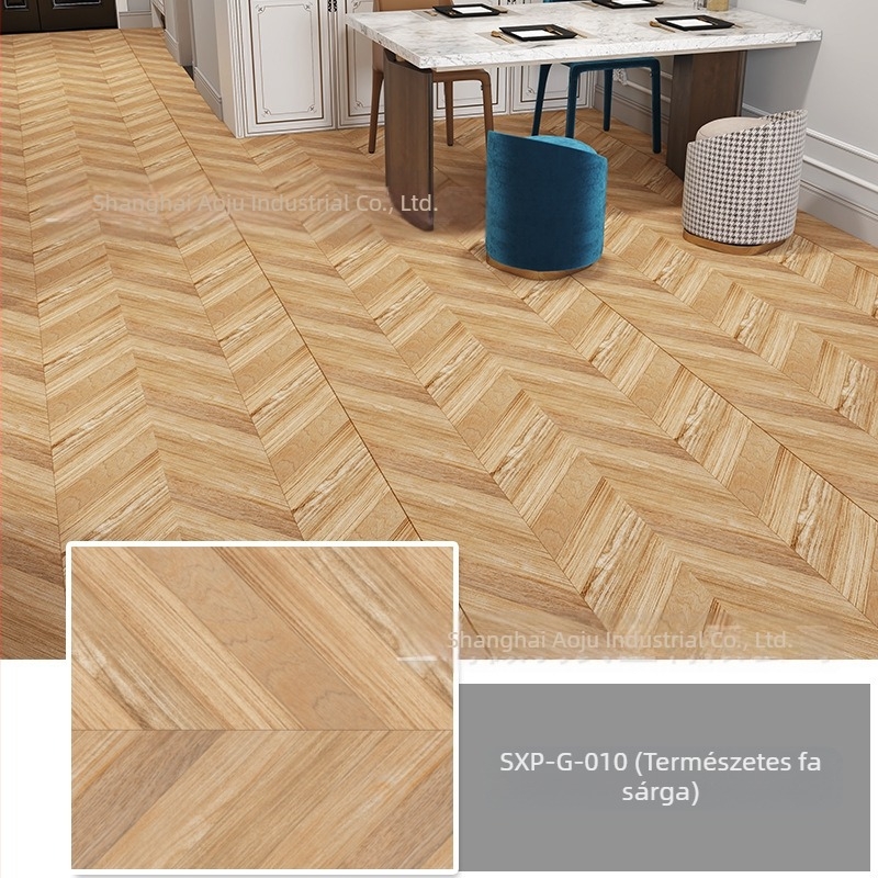 Öntapadós PVC padlóburkolat, fa mintázatú, vízálló és kopásálló, 1,5 mm vastagság, közvetlen cementpadlóra szerelhető, 3D modell elérhető, Márka: Chen's brothers couplet, Minőség: Magas