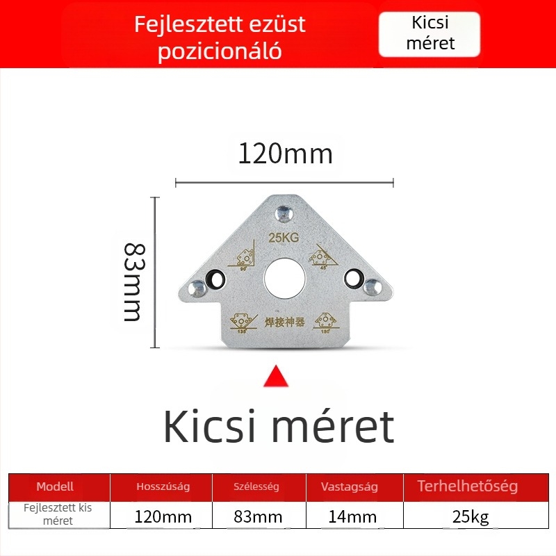 Mágneses hegesztő pozicionáló – ZHCY, rozsdamentes acél, derékszögű és több szögű kialakítás, kézi meghajtás, automata tápellátás
