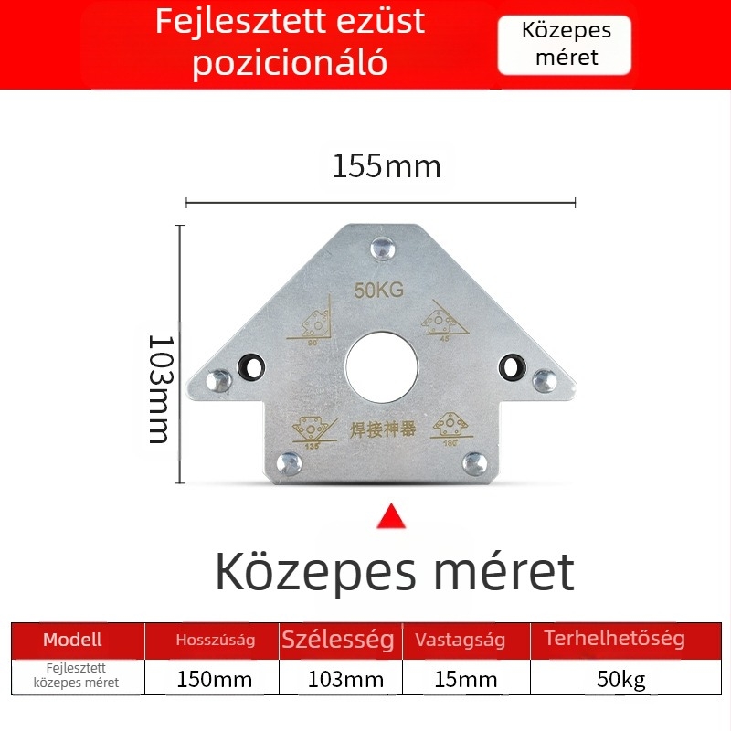 Mágneses hegesztő pozicionáló – ZHCY, rozsdamentes acél, derékszögű és több szögű kialakítás, kézi meghajtás, automata tápellátás