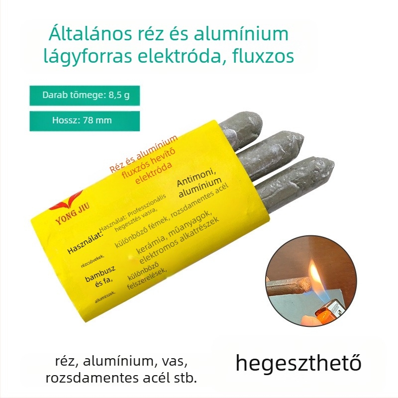 Wedding Beans alacsony hőmérsékletű javítóhegesztő rúd, flux-core, réz-vas-alumínium, univerzális