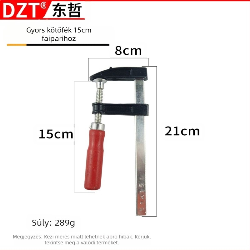Ácsmunkás F-szorító, 4–30 hüvelyk, Műanyag állkapocs, DZT/Dongzhe