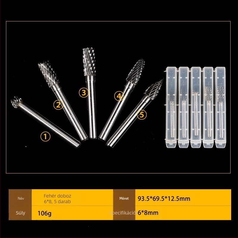 Faipari forgócsiszolófejek – 10 db, szénacél, márka DZT/Dongzhe