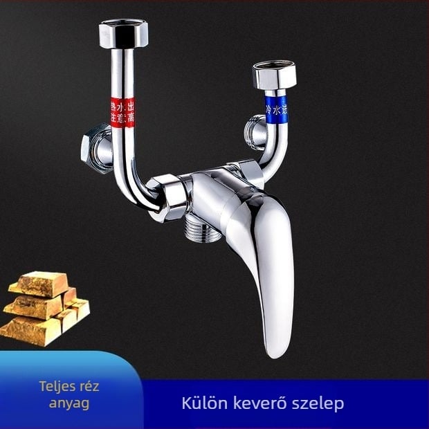 Elektromos vízmelegítő keverőcsap zuhanyozáshoz — U-alakú keverő, modell 88543, stílus modern egyszerűség