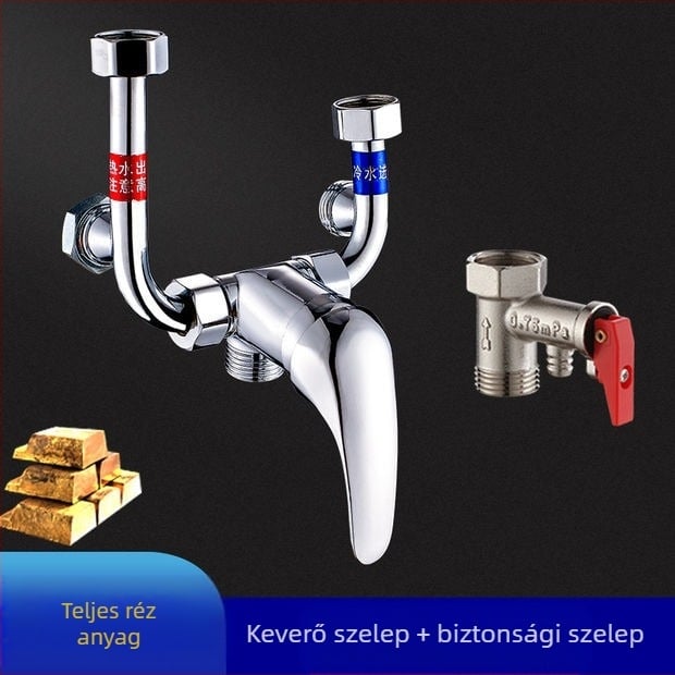 Elektromos vízmelegítő keverőcsap zuhanyozáshoz — U-alakú keverő, modell 88543, stílus modern egyszerűség