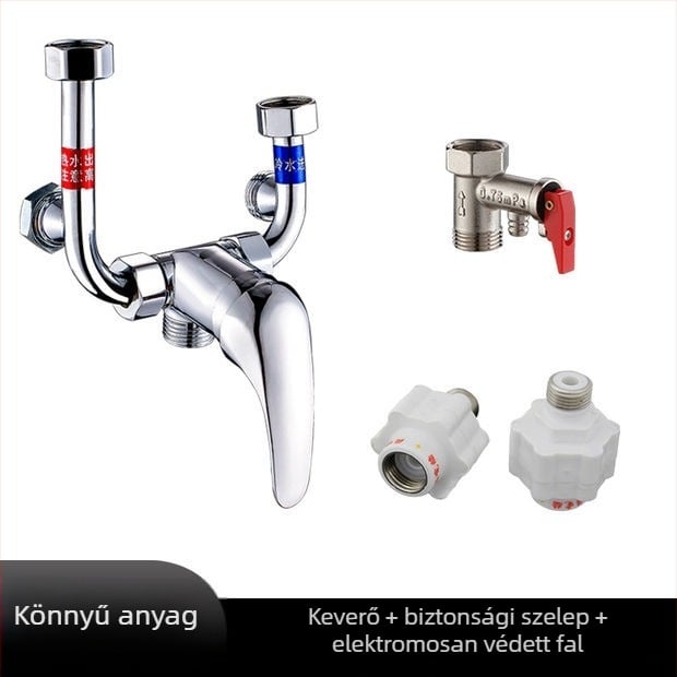 Elektromos vízmelegítő keverőcsap zuhanyozáshoz — U-alakú keverő, modell 88543, stílus modern egyszerűség