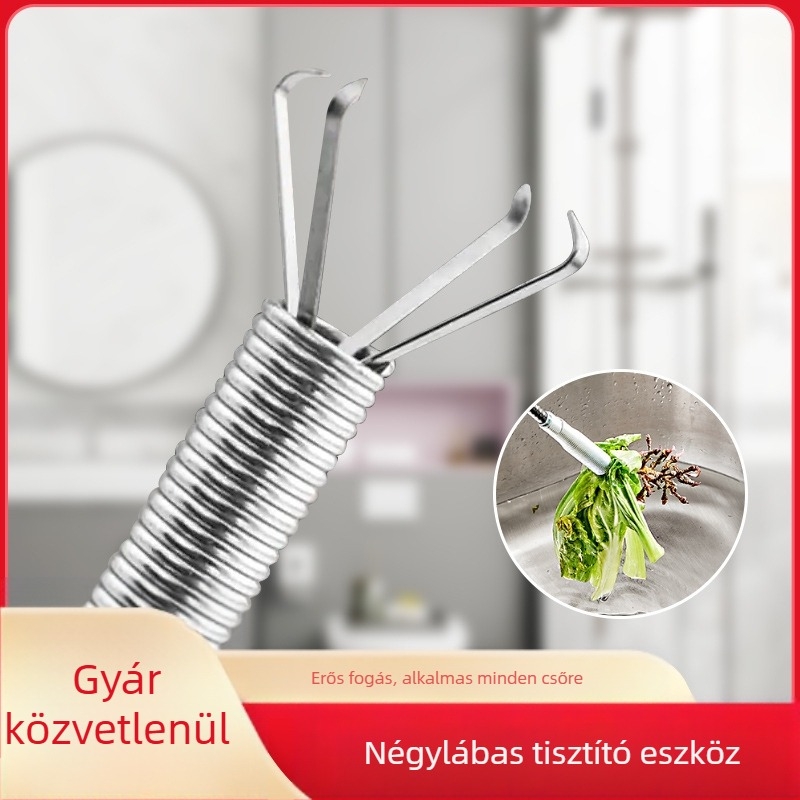 Rugalmas csőtisztító négy karú, kézikerékkel működő, huzalból készült, Zhejiang-i gyártású, 2022-ben bemutatva