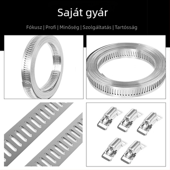 304 rozsdamentes acél torokszalag, átfúrt dizájn, DIY-barát, állítható rögzítő átmérő, Mingshi