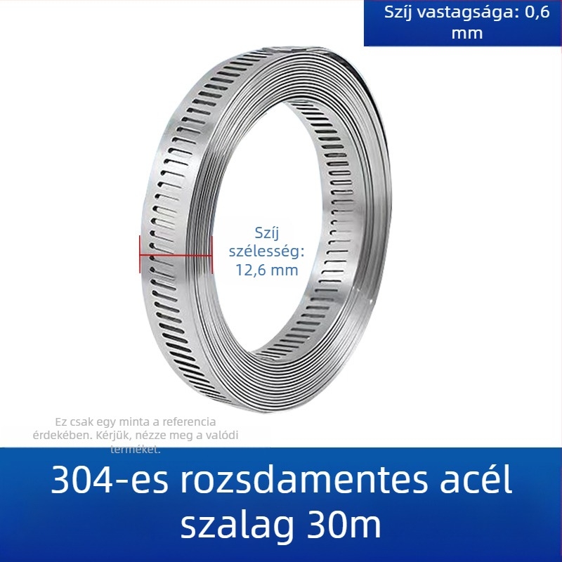 304 rozsdamentes acél torokszalag, átfúrt dizájn, DIY-barát, állítható rögzítő átmérő, Mingshi