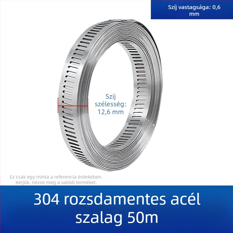 304 rozsdamentes acél torokszalag, átfúrt dizájn, DIY-barát, állítható rögzítő átmérő, Mingshi