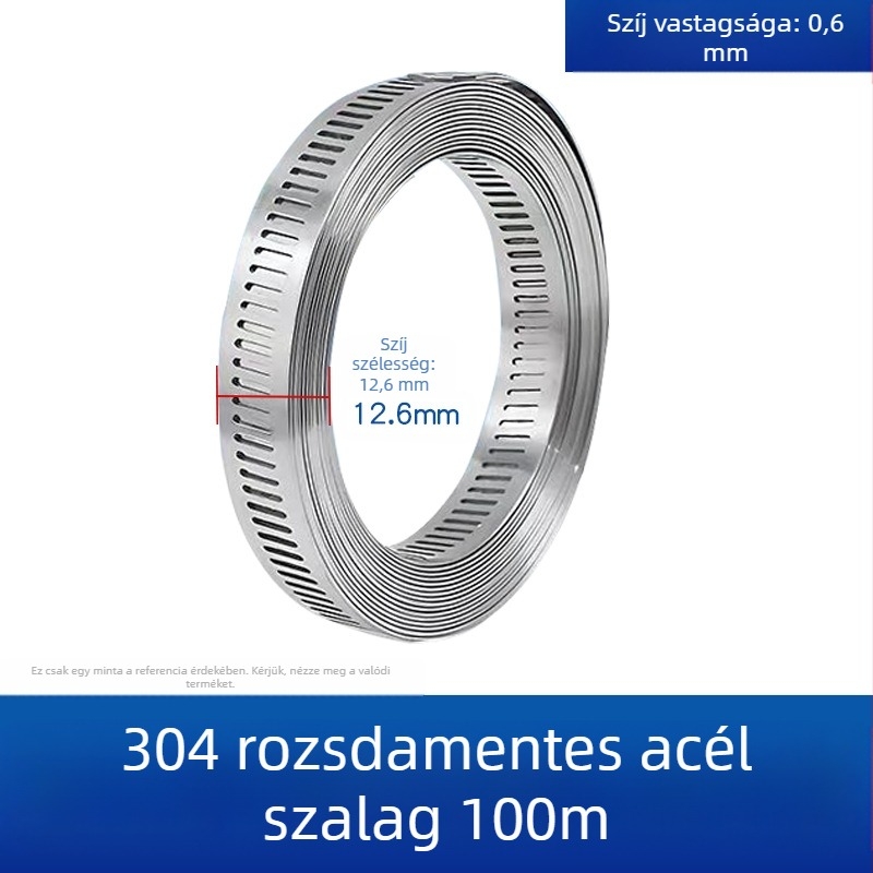 304 rozsdamentes acél torokszalag, átfúrt dizájn, DIY-barát, állítható rögzítő átmérő, Mingshi