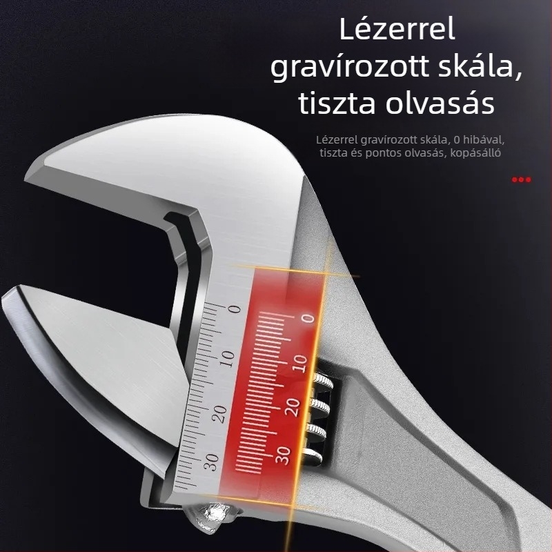 Állítható kulcs nagy nyílással, multifunkcionális fürdő- és csőkulcs, kézi javító eszközök | Márka: Other; Anyag: magas széntartalmú acél; Típus: mozgó kulcs