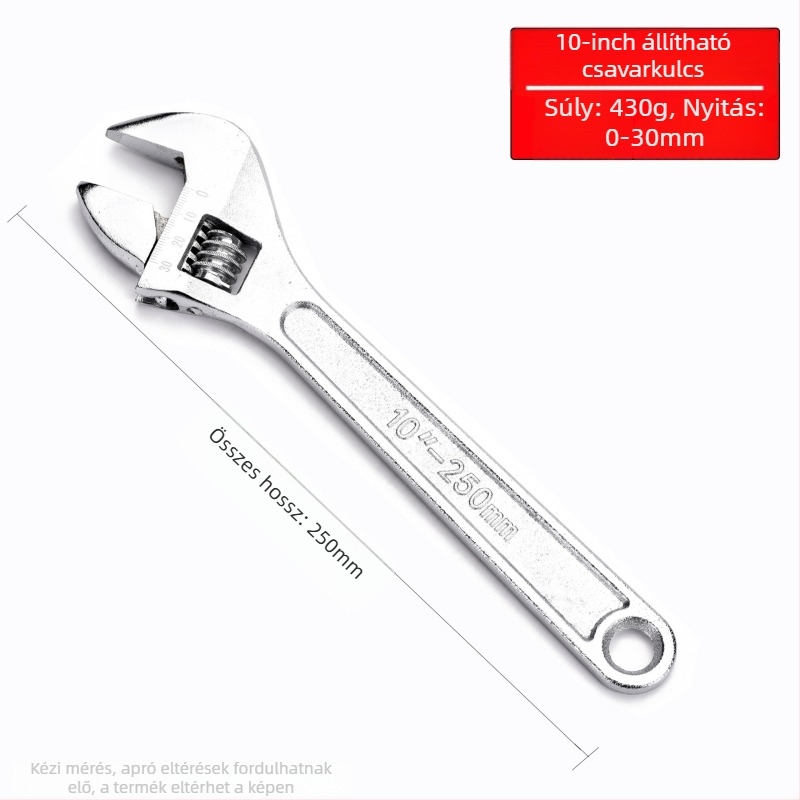 Állítható kulcs nagy nyílással, multifunkcionális fürdő- és csőkulcs, kézi javító eszközök | Márka: Other; Anyag: magas széntartalmú acél; Típus: mozgó kulcs