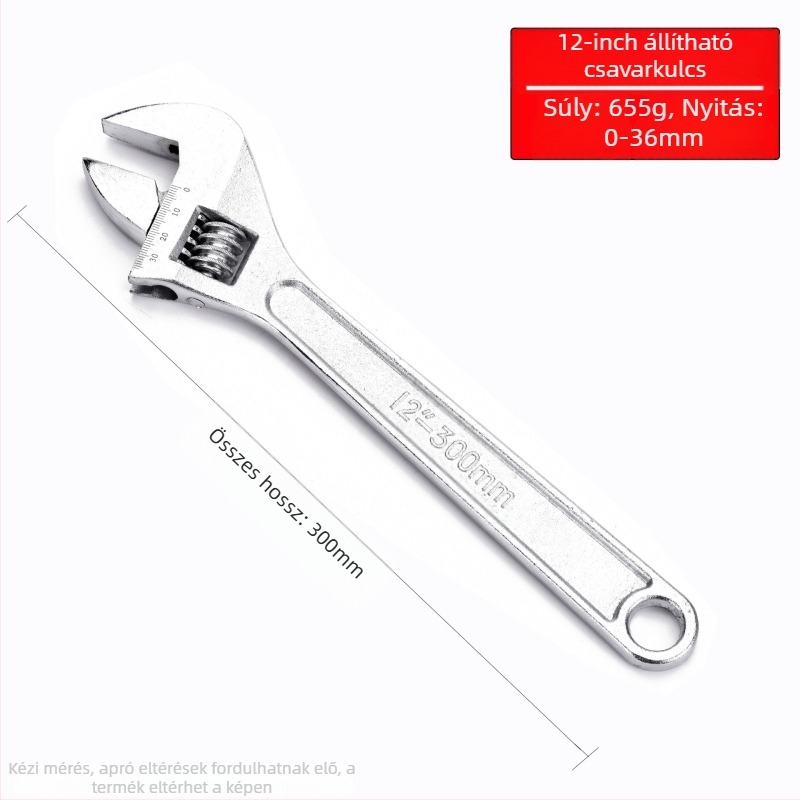 Állítható kulcs nagy nyílással, multifunkcionális fürdő- és csőkulcs, kézi javító eszközök | Márka: Other; Anyag: magas széntartalmú acél; Típus: mozgó kulcs