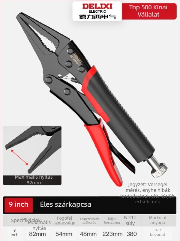 Multifunkcionális fogó- és kulcs készlet, vízcsőfogóval és bilincsekkel