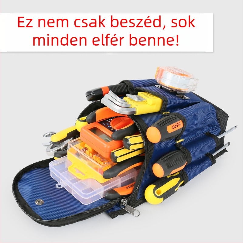 Szerszámöv övtáska villanyszerelőknek és asztalosoknak, vastagított vászon, multifunkcionális akasztó táska