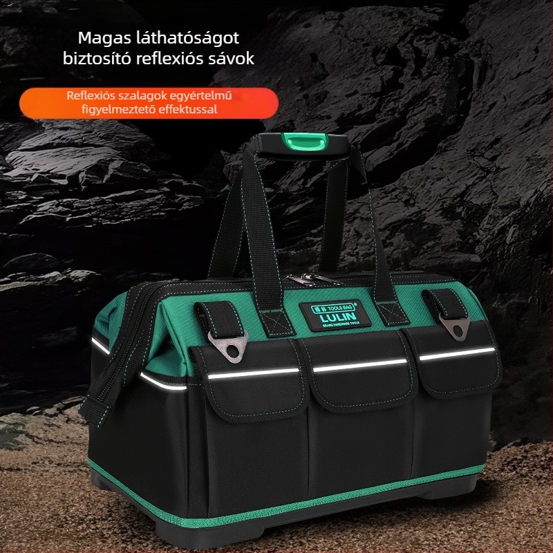Green Forest Oxford anyagú táska univerzális, kültéri, elektromos és hardver használatra; hordozható, egy vállra illő stílus; teherbírás 30 kg