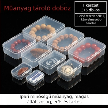 Fedéllel ellátott átlátszó műanyag tároló doboz elektronikai alkatrészek és csavarok számára — porálló, 18 L, japán stílus, Japánban gyártva