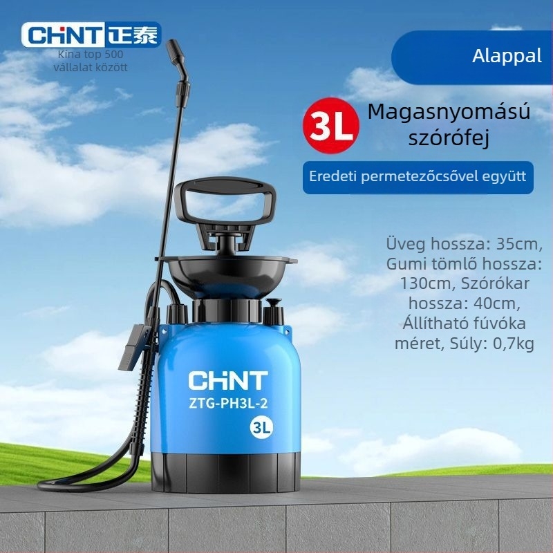 Pneumatikus kerti permetező öntözéshez és növényvédő szer alkalmazásához - nagy nyomású permet