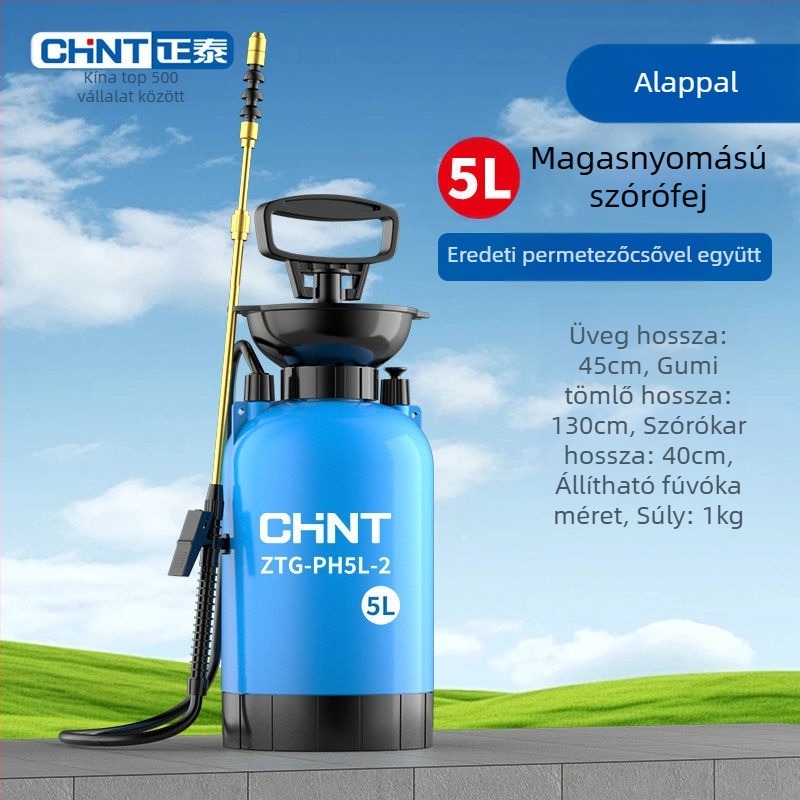 Pneumatikus kerti permetező öntözéshez és növényvédő szer alkalmazásához - nagy nyomású permet