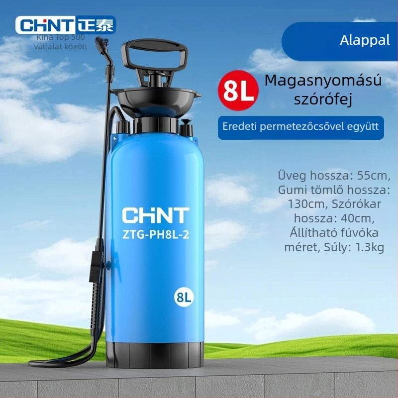 Pneumatikus kerti permetező öntözéshez és növényvédő szer alkalmazásához - nagy nyomású permet