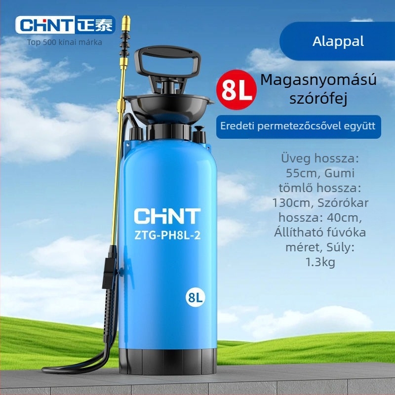 Pneumatikus kerti permetező öntözéshez és növényvédő szer alkalmazásához - nagy nyomású permet