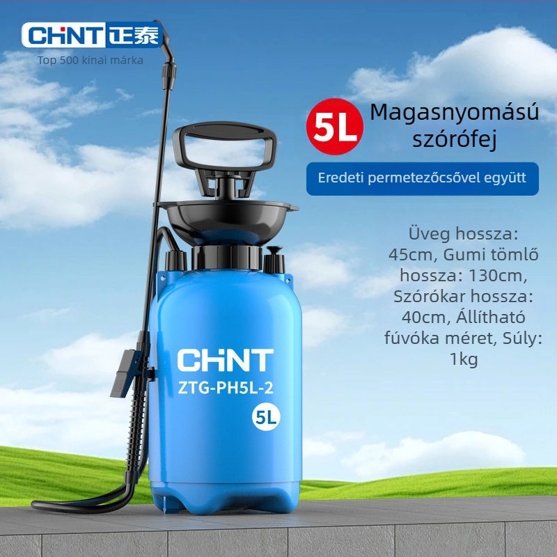 Pneumatikus kerti permetező öntözéshez és növényvédő szer alkalmazásához - nagy nyomású permet