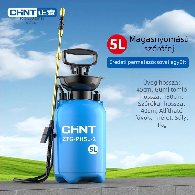 Pneumatikus kerti permetező öntözéshez és növényvédő szer alkalmazásához - nagy nyomású permet