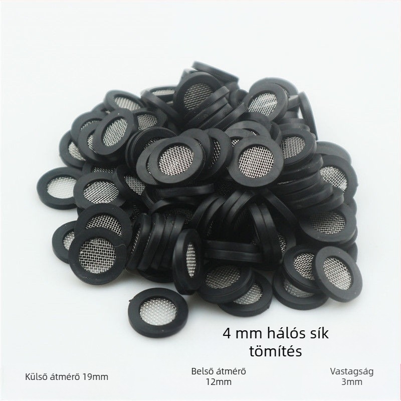 Zuhanyfej szűrős gumírozott tömítés, bojler bemeneti cső és csap tömítés