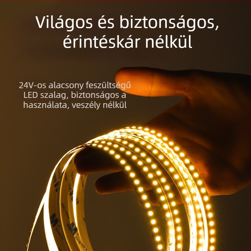 Lineáris monokróm LED-szalag, öntapadó, 12V, 120 LED, 2835 SMD